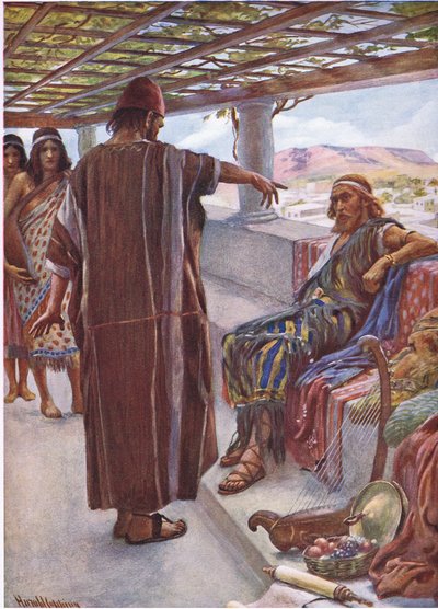 Thou art the man、illustration from Pictures That Teach the Crown Series、1920 作： Harold Copping