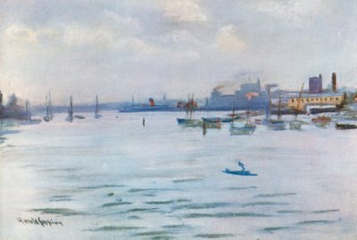 港からバンクーバー 作： Harold Copping