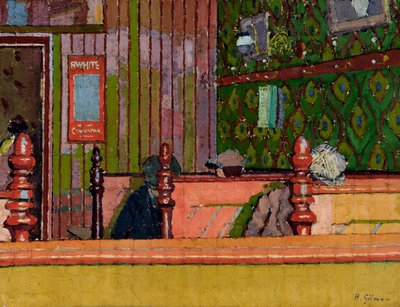 食べる家、1914年頃 作： Harold Gilman
