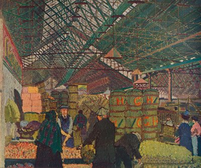 リーズ市場、c1913 1935 作： Harold Gilman