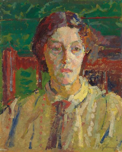 ウィーラン夫人の肖像、c。 1912-3 作： Harold Gilman