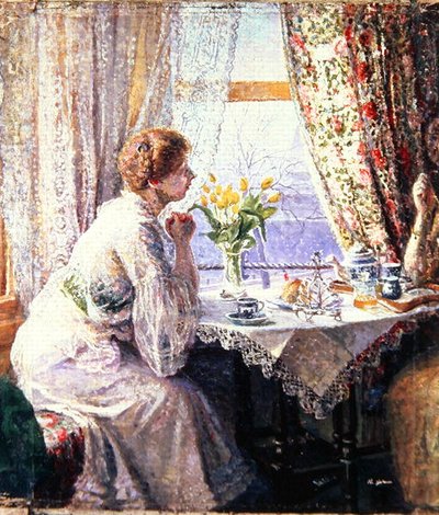 朝食のテーブル 作： Harold Gilman