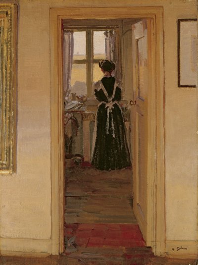 キッチン（油彩・キャンバス） 作： Harold Gilman