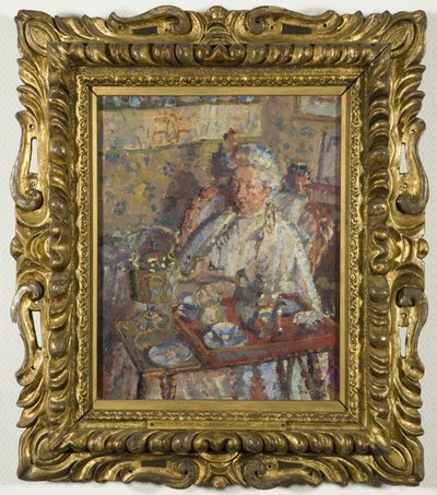 老婦人（キャンバスに油彩） 作： Harold Gilman
