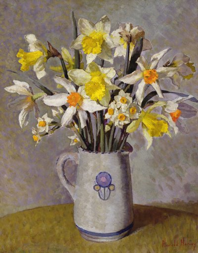 水仙（キャンバスに油彩） 作： Harold Harvey