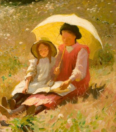 休日（キャンバスに油彩） 作： Harold Harvey