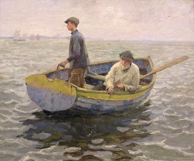 ホワイティンググラウンドで、1914年頃（キャンバスに油彩） 作： Harold Harvey