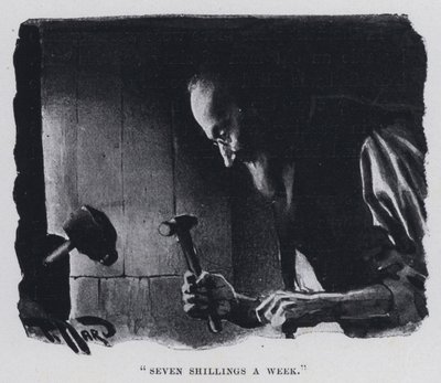 "Seven shillings a week" (白黒写真) 作： Harold Hume Piffard