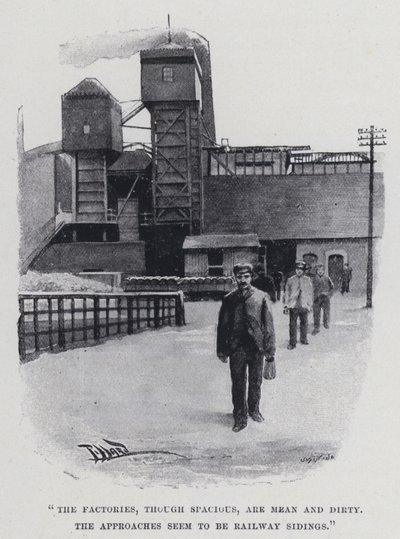 「広々とした工場の中は、汚くて汚くて......」（モノクロ写真 作： Harold Hume Piffard