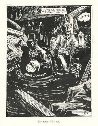 唯一の出口（リトグラフ） 作： Harold Outram Batho