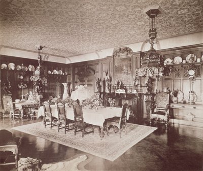 ダイニングルーム、ウィッカムホール、ケント、1897 作： Harold Palmer