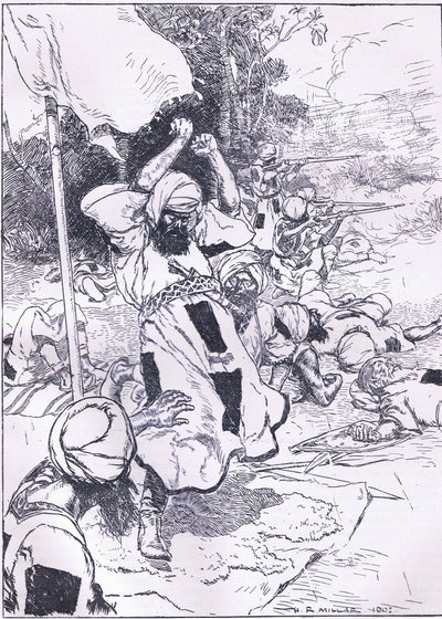 カリファの死、カッセルズイングランドの歴史、1900年代のイラスト 作： Harold Robert Millar