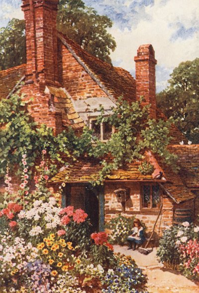 コンプトンのコテージ・ホーム（カラーリトグラフ） 作： Harold Sutton Palmer