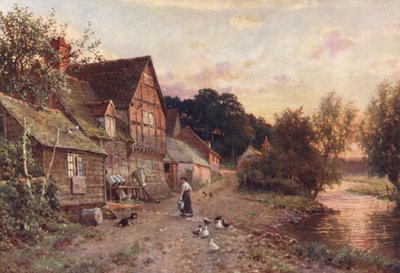 ファーナムの酪農場（カラーリトグラフ） 作： Harold Sutton Palmer