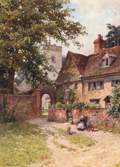 ベッチワース教会（カラーリトグラフ） 作： Harold Sutton Palmer