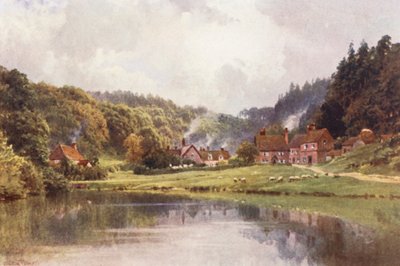 フライデー・ストリート、リース・ヒルへ向かう途中（カラー・リトグラフ） 作： Harold Sutton Palmer