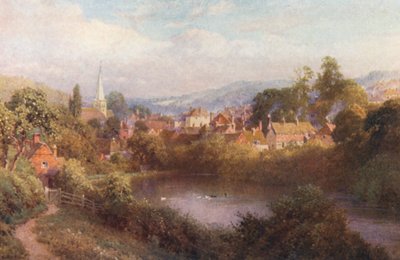 ゴダミング、旧市街の一角（カラーリトグラフ） 作： Harold Sutton Palmer