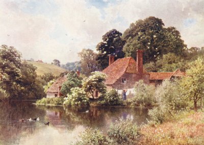 ウィトリー近郊のロークス・ファーム（カラーリトグラフ） 作： Harold Sutton Palmer