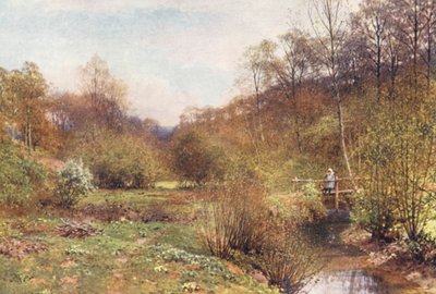 芽吹きの年、オックリー（カラーリトグラフ） 作： Harold Sutton Palmer