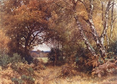 森の端、ロイヤル・コモン（カラーリトグラフ） 作： Harold Sutton Palmer