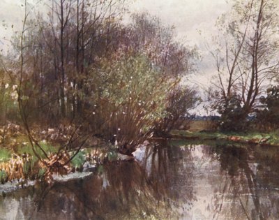 ミル・ストリーム、オッカム（カラーリトグラフ） 作： Harold Sutton Palmer