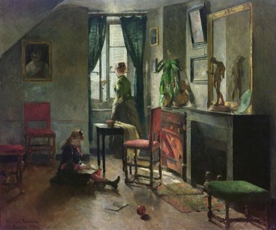 フィギュアのあるインテリア 作： Harriet Backer