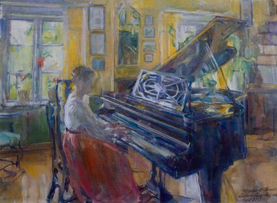 ロイテン牧師館の音楽、インテリア 作： Harriet Backer