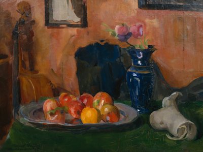フルーツプラットのある静物 作： Harriet Backer
