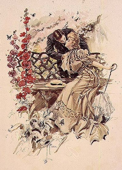 蜂蜜の採取 作： Harrison Fisher