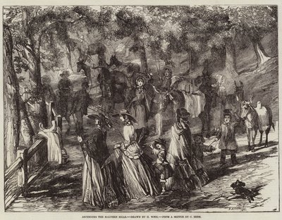 マルバーンヒルズを登る 作： Harrison William Weir