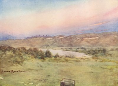 ゴルフコースプリンス、11番ティーからのドライブ（カラーリトグラフ） 作： Harry (1878 1950) Rountree