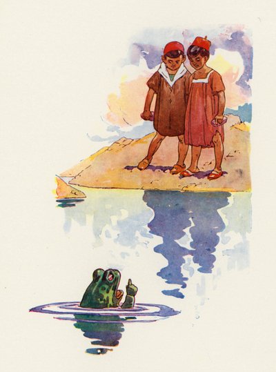 男の子とカエル (カラーリソ) 作： Harry Rountree