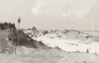 ゴルフコースハンスタントン、雪の下（リトグラフ） 作： Harry (1878 1950) Rountree