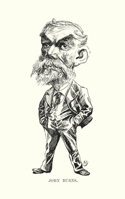 ジョン・バーンズ（リトグラフ） 作： Harry (after) Furniss