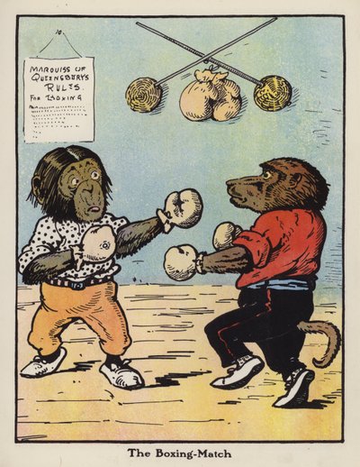 The Boxing-Match（カラーリトグラフ 作： Harry B Neilson