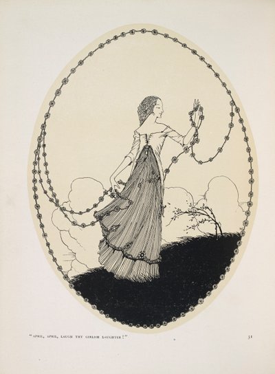 エイプリル"エイプリル、エイプリル、少女らしい笑いを！" 作： Harry Clarke