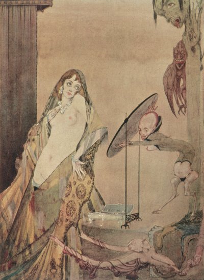 「こう着て、私は別の生き物のようだ」、ゲーテの「ファウスト」の挿絵 作： Harry Clarke