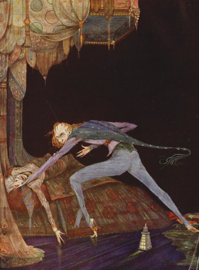 エドガー・アラン・ポー：彼は一度だけ叫んだ（カラーリトグラフ） 作： Harry Clarke