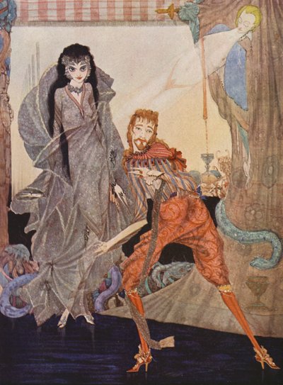 エドガー・アラン・ポー：リギア（カラーリトグラフ） 作： Harry Clarke