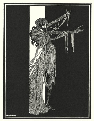 エドガー・アラン・ポー：アッシャー家の崩壊（リトグラフ） 作： Harry Clarke