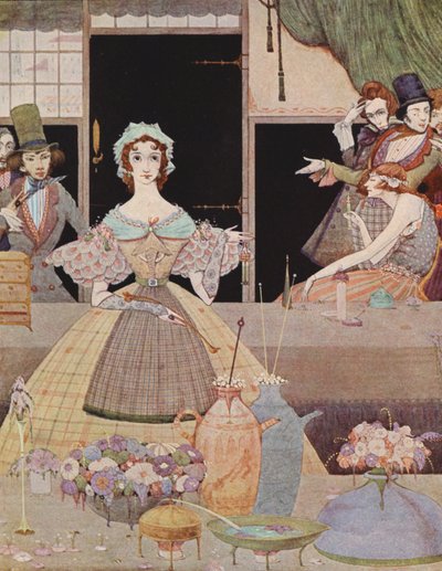 エドガー・アラン・ポー：マリー・ロジェの謎（カラーリトグラフ） 作： Harry Clarke