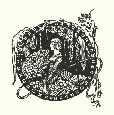 エドガー・アラン・ポー：メガネ（リトグラフ） 作： Harry Clarke