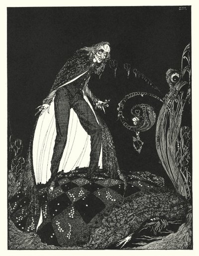 エドガー・アラン・ポー：告げ口心臓（リトグラフ） 作： Harry Clarke
