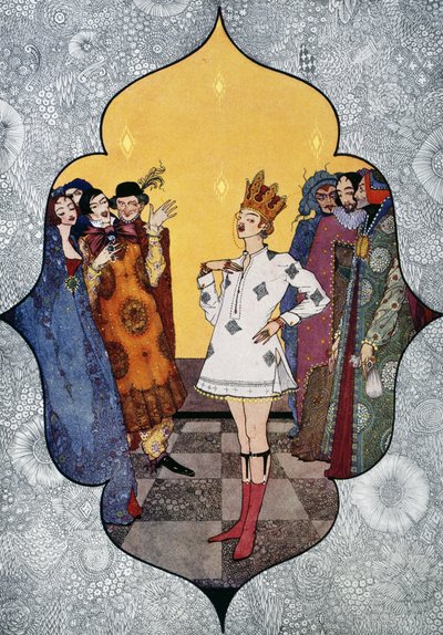 皇帝の新しい服」ハンス・クリスチャン・アンデルセン（1805-1875）の童話、ハリー・クラーク（1890-1931）のイラスト 作： Harry Clarke