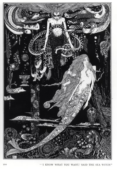 「私はあなたが欲しいものを知っています」と海の魔女は言いました 作： Harry Clarke