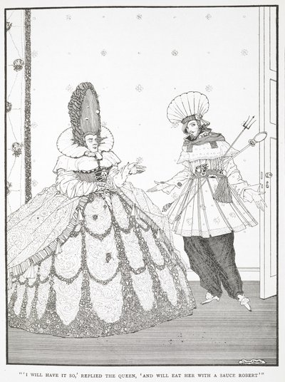 「女王は答えた。
森の眠れる森の美女」の挿絵。 作： Harry Clarke