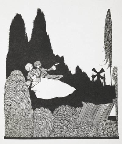 長靴をはいた猫』の挿絵。 作： Harry Clarke