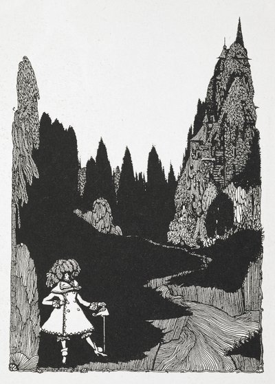 小さな親指」の挿絵。 作： Harry Clarke