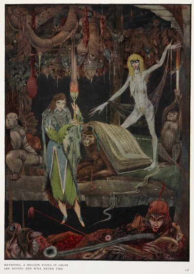 合唱団にいる100万人の愚か者たちは、絶叫し、決して飽きることはないだろう。 作： Harry Clarke