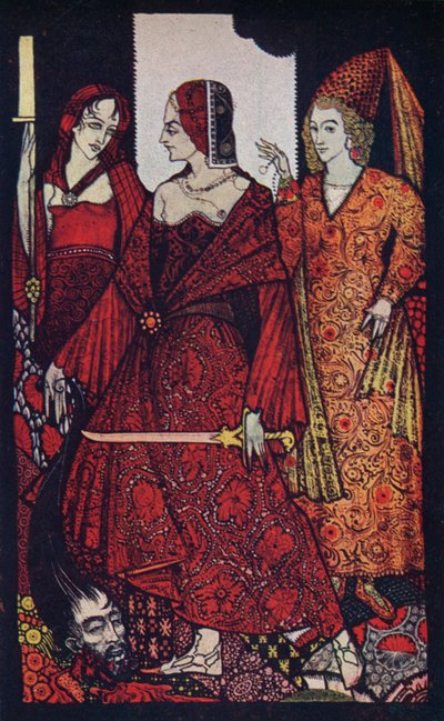 1910年、聖書のジュディスとグロリアンの沼地を切り開いた女王たち 作： Harry Clarke